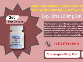 Citra(Tramadol) 100mg to Treat Problems Related to Back Pain